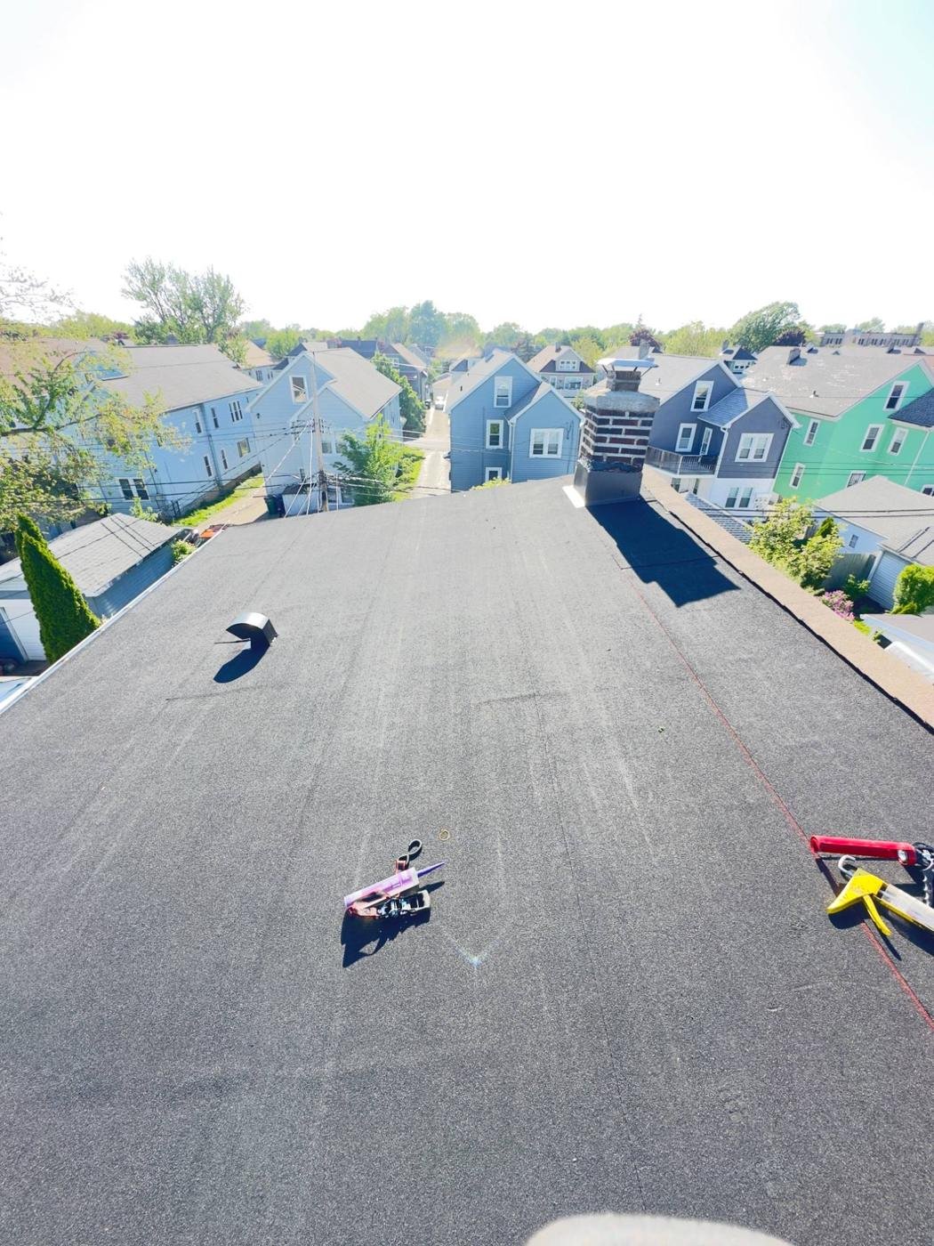New flat roof on a Buffalo home